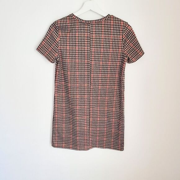 Zara Plaid Shift Dress Size S - Picture 2 of 5